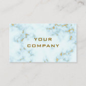 Goldweißer Marmor Goldener Text Beruflich Luxus Visitenkarte (Vorderseite)