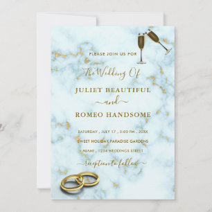 Goldweißer Marmor Ihr QR-Code Hochzeitsempfang