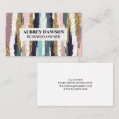 Goldweißer Marmor | künstlerischer Brush Stroke Visitenkarte (Vorne/Hinten)