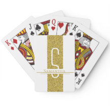 Goldweißer Monogramm-Glitzer