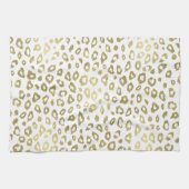 Goldweißer Ombre Leopard-Druck Küchentuch (Horizontal)