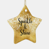 Goldweißer Schein-Glanz Keramikornament (Rechts)