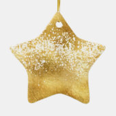 Goldweißer Schein-Glanz Keramikornament (Hinten)