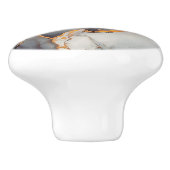 Goldweißer schwarzer Marmor Keramikknauf (Seitenansicht)