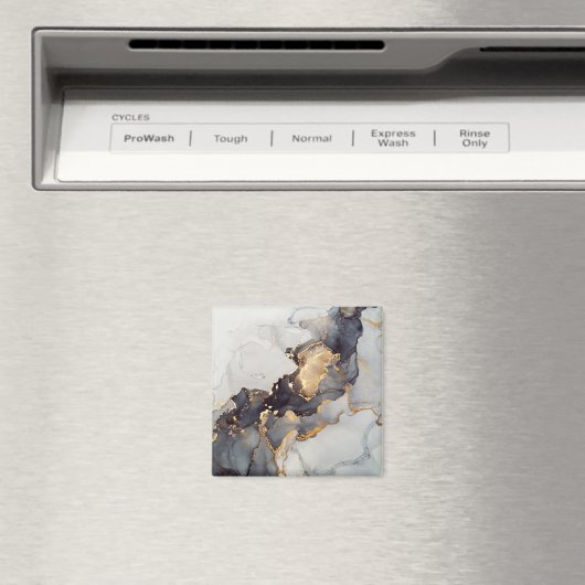 Goldweißer schwarzer Marmor Magnet (In Situ (Geschirrspüler))