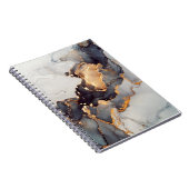 Goldweißer schwarzer Marmor Notizblock (Rechte Seite)