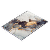 Goldweißer schwarzer Marmor Notizblock (Linke Seite)