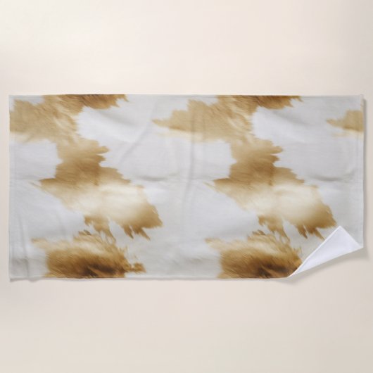 Goldweißer Western Strandtuch (Vorderseite)