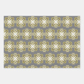 Goldweißes Design - individueller Hintergrund Geschenkpapier Set (Vorderseite 3)