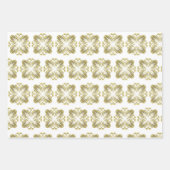 Goldweißes Design - individueller Hintergrund Geschenkpapier Set (Vorderseite 2)