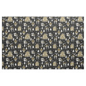 Goldweißes Hirschbärenmuster Stoff (Yard (91,4 cm))