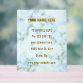 goldweißes Marmor - kundenspezifisches Firmenzeich Acrylschild (Neutral)