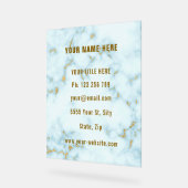 goldweißes Marmor - kundenspezifisches Firmenzeich Acrylschild (Winkel)