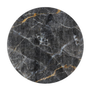 Goldweißes Marmordesign Schneidebrett