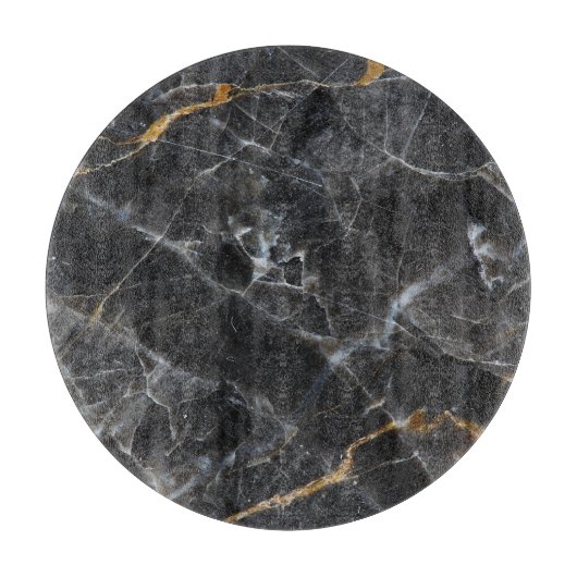 Goldweißes Marmordesign Schneidebrett (Vorderseite)