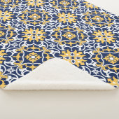 Goldweißes marokkanisches Arabesken Sherpadecke (3/4)