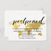 Goldweltkarte Änderung des Datums Hochzeit Begleitkarte (Vorne/Hinten)