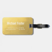 GoldWeltkarte-eleganter Gepäckanhänger (Rückseite horizontal)