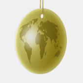 Goldweltkugel Keramikornament (Rechts)