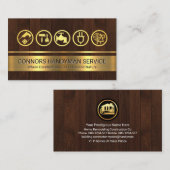 Goldwerkzeuge für Holz Visitenkarte (Vorne/Hinten)