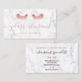 Goldwimpern aus moderner Rose, trendiger weißer Ma Visitenkarte (Vorne/Hinten)