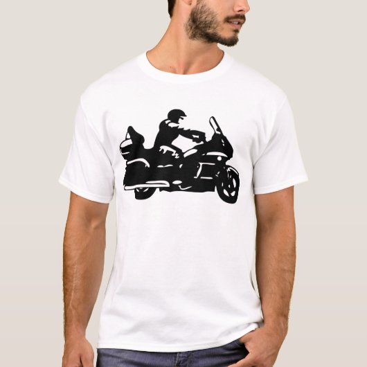 goldwing Radfahrermotorrad moto T-Shirt (Vorderseite)