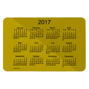 Goldwinkel-Kunst-Kalender 2017 durch Janz 4x6 Magnet