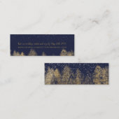 Goldwinterschnee-Marineblaubäume, die Detail Mini Visitenkarte (Vorne/Hinten)