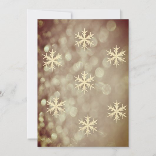 Goldwinterwunder - Bokee-Schneeflocken Einladung (Rückseite)