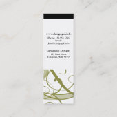 GoldWirbels-Muster Mini Visitenkarte (Rückseite)