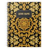 Goldwork-Stickerei-Muster - Hinzufügen von Text zu Notizblock (Vorderseite)