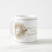 Goldwreath-frohe Weihnacht-Kaffee-Tasse Kaffeetasse (Vorderseite Links)