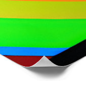 Goldy Queen Rainbow Niedlich Black Melanin Afro Poster (Ecke)