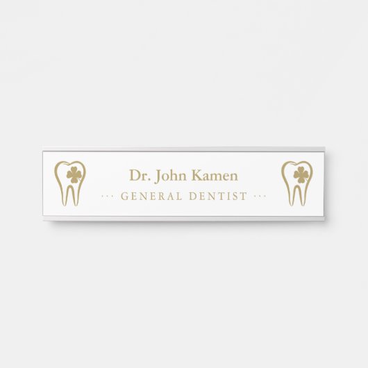 Goldzahnarzt | Zähne Türschild (Vorderseite )