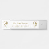 Goldzahnarzt | Zähne Türschild (Vorderseite )