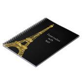 Goldzauber-Eiffelturm Notizblock (Linke Seite)