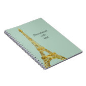 Goldzauber-Eiffelturm Notizblock (Rechte Seite)