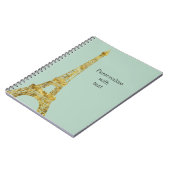 Goldzauber-Eiffelturm Notizblock (Linke Seite)