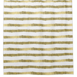Goldzauber-Streifen Duschvorhang