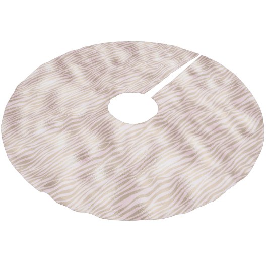 Goldzebradrucke Polyester Weihnachtsbaumdecke (Schrägansicht)