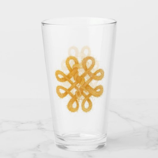 GOLDZELLTIK KNOT Pint Trinkglas Glas (Rückseite)