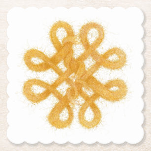 GOLDZELLTIK KNOT Scalloping Square Paper Untersetz Untersetzer