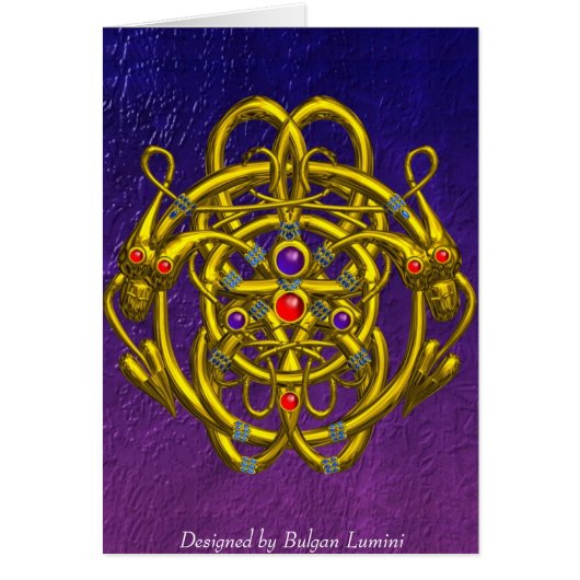 GOLDZELLTISCHE KNOTEN MIT ZWEI DRACHEN (Vorne)