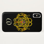 GOLDZELLTISCHE KNOTEN MIT ZWEI DRACHEN Case-Mate iPhone HÜLLE (Rückseite (Horizontal))