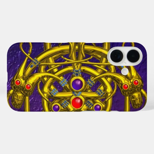 GOLDZELLTISCHE KNOTEN MIT ZWEI DRACHEN Case-Mate iPhone HÜLLE (Rückseite (Horizontal))