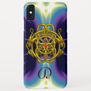 GOLDZELLTISCHE KNOTEN MIT ZWEI DRACHEN iPhone XS MAX HÜLLE