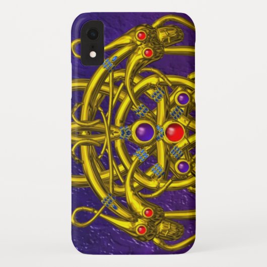 GOLDZELLTISCHE KNOTEN MIT ZWEI DRACHEN Case-Mate iPhone HÜLLE (Rückseite)
