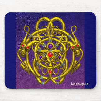 GOLDZELLTISCHE KNOTEN MIT ZWEI DRACHEN MOUSEPAD