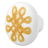 GOLDZELLTISCHER KNOCHENKNOCHEN-Keramik Keramikknauf (Rechts)