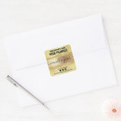 goldzentrierte Kerzen Quadratischer Aufkleber (Umschlag)